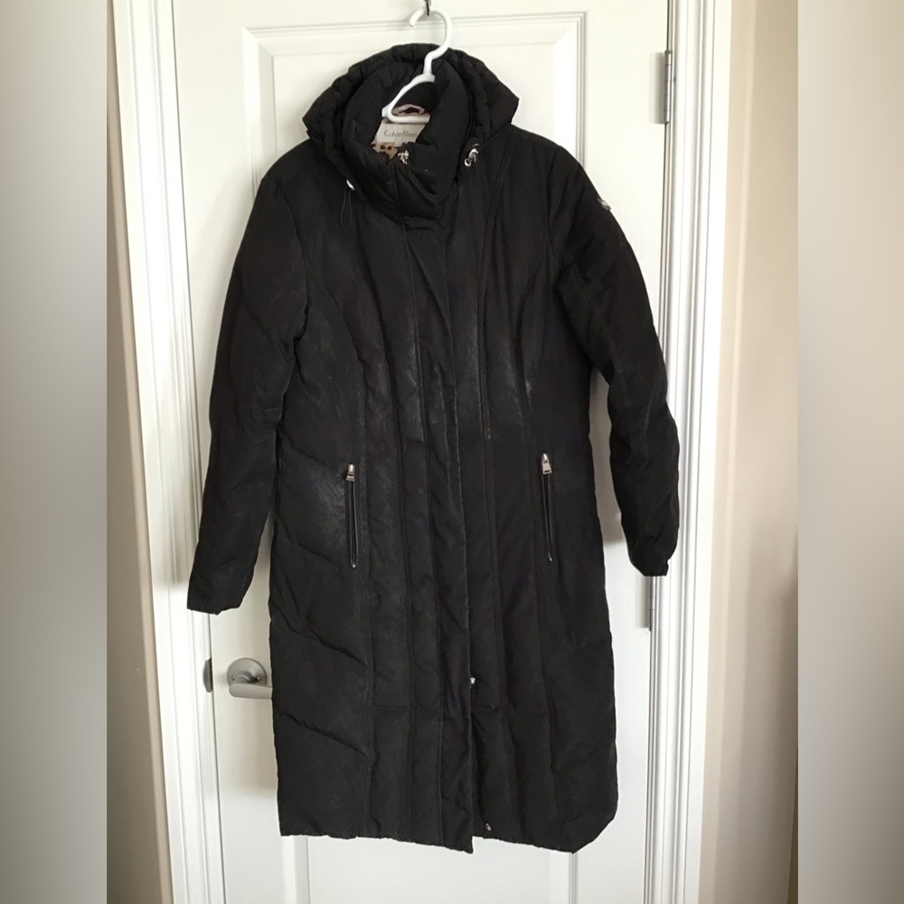 Womens Calvin Klein Full length Quilted Down Coat